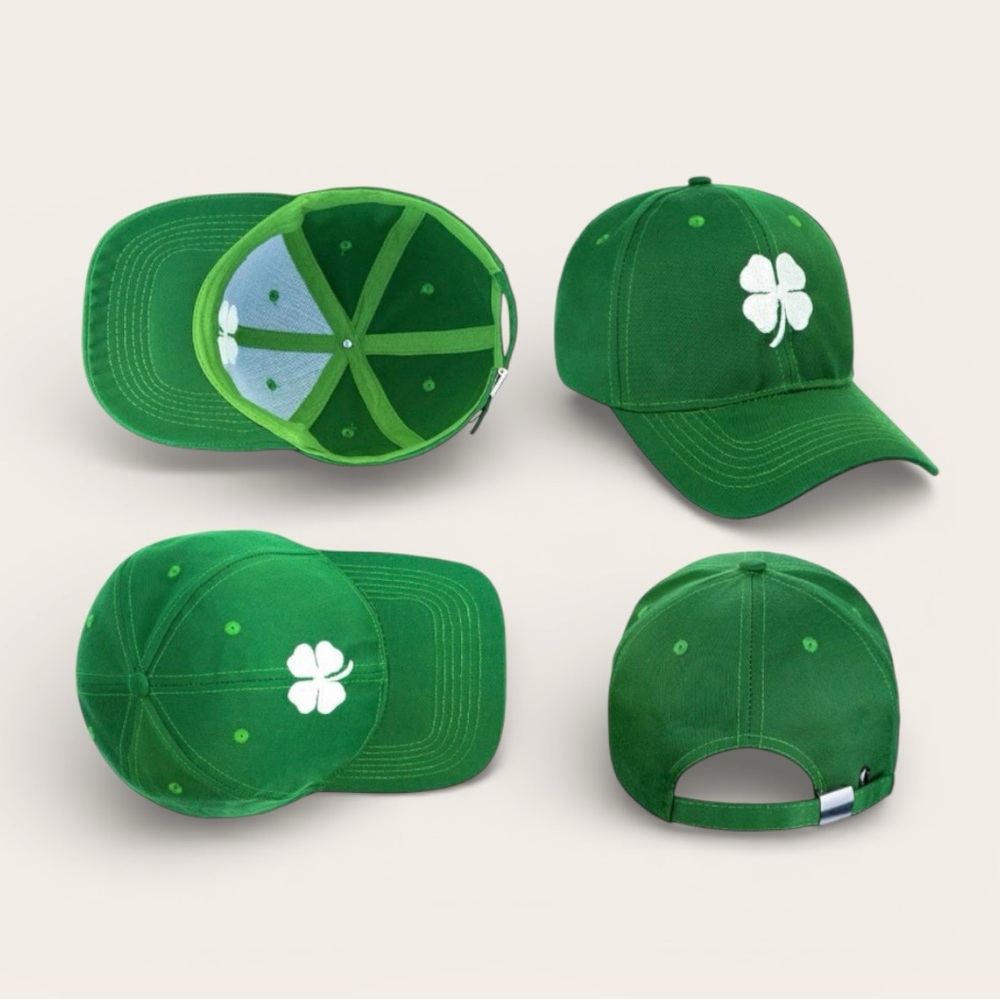 Clover Embroidered Cap, NWT - Picture 2 of 4